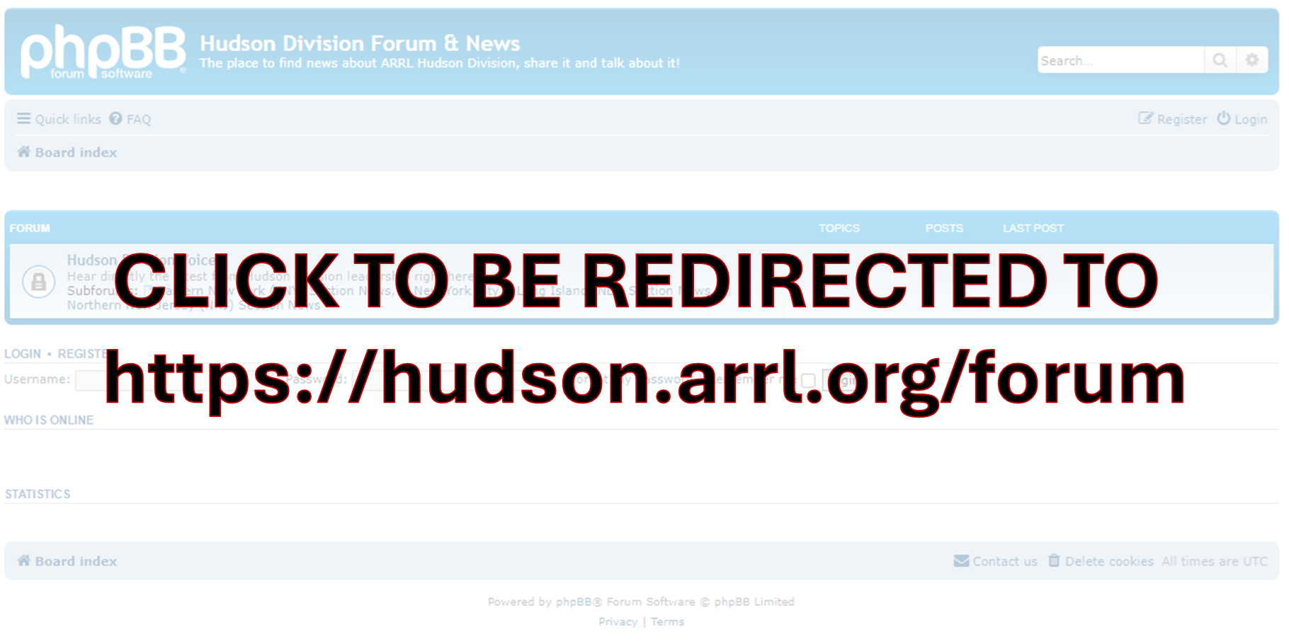 hudson forum redirect